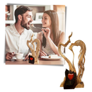 Wooden Sculpture Love Decoration