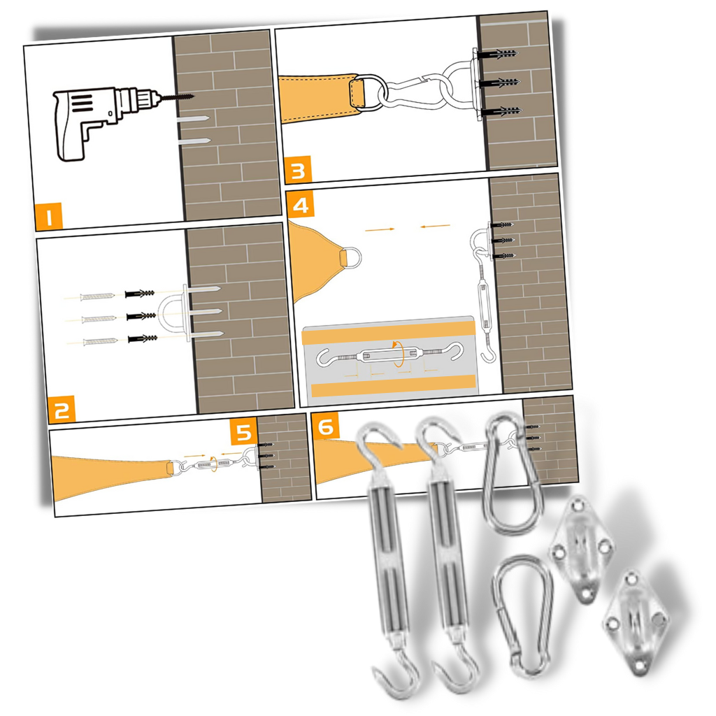 M5 Shade Sail Hardware Kit