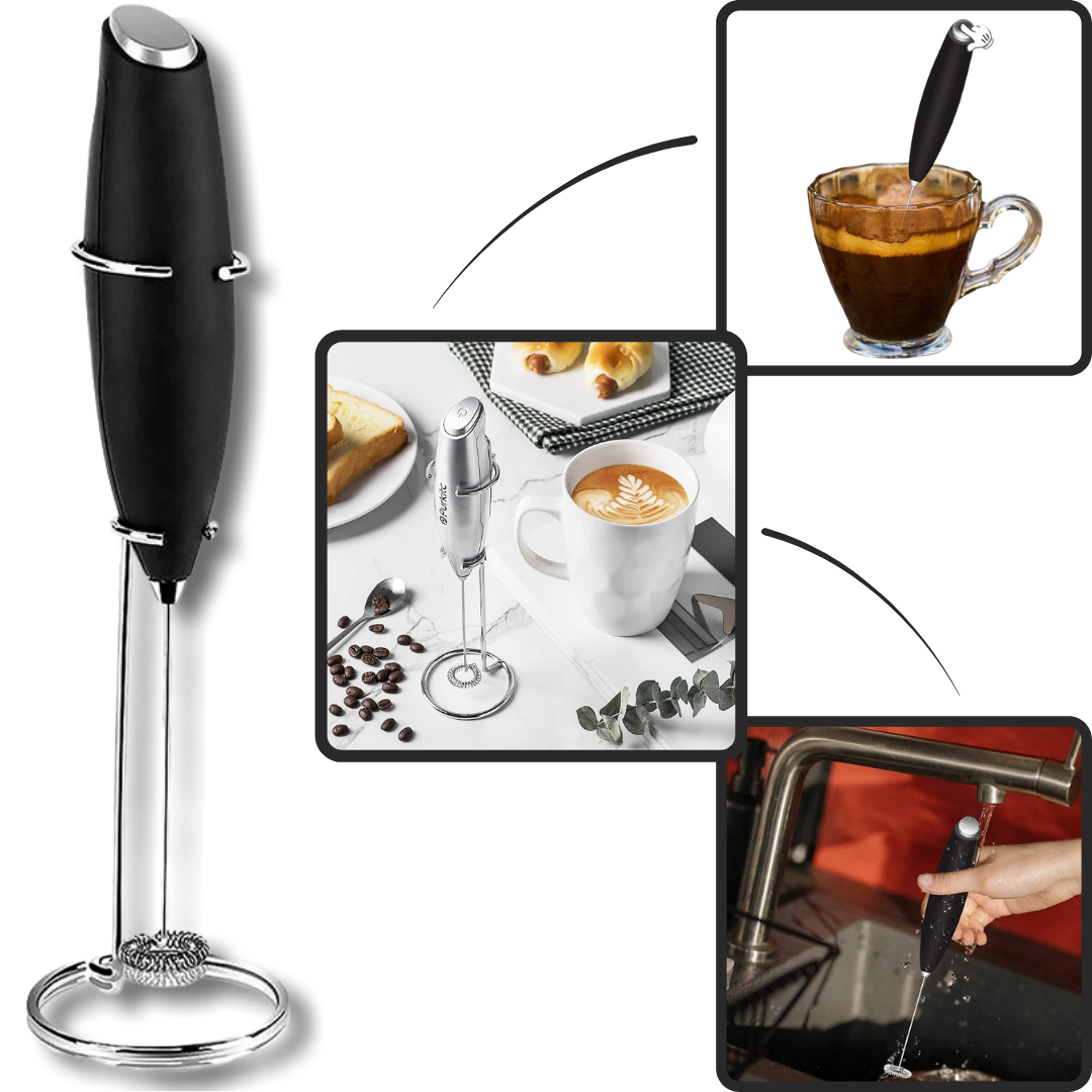 Electric Handheld Milk Frother with holder - Ozayti