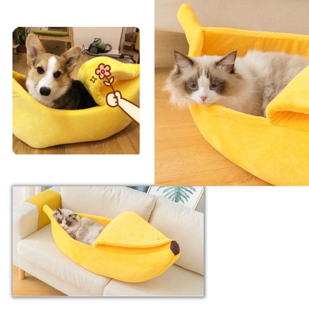Banana Shaped Pet Bed - Ozerty