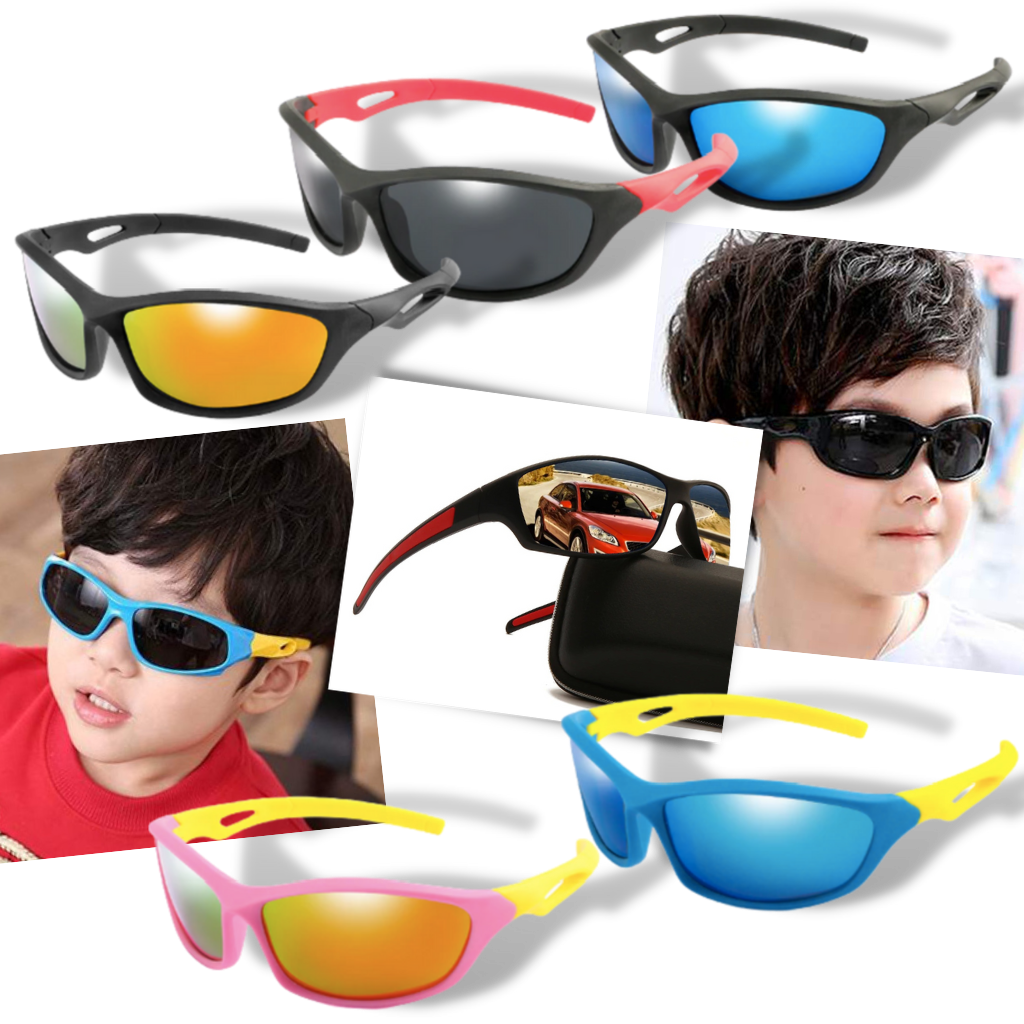 Polarized Sports Kids Sunglasses with Strap - Ozerty