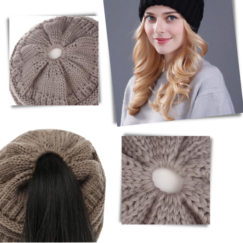 Beanie for Ponytail and Messy Bun