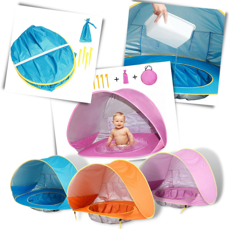 Portable Baby Beach Tent with Mini Pool - Ozerty