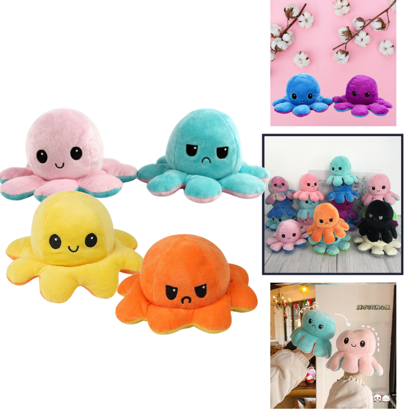 Reversible Mini Octopus Plush toy - Ozerty