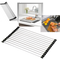 Roll-up stainless steel drainer for dishes and food - Ozerty