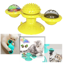 Rotative Windmill Cat Toy With Brush -
