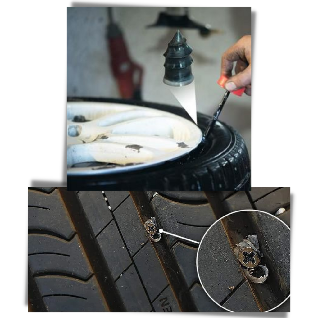 Rubber tire repair nails