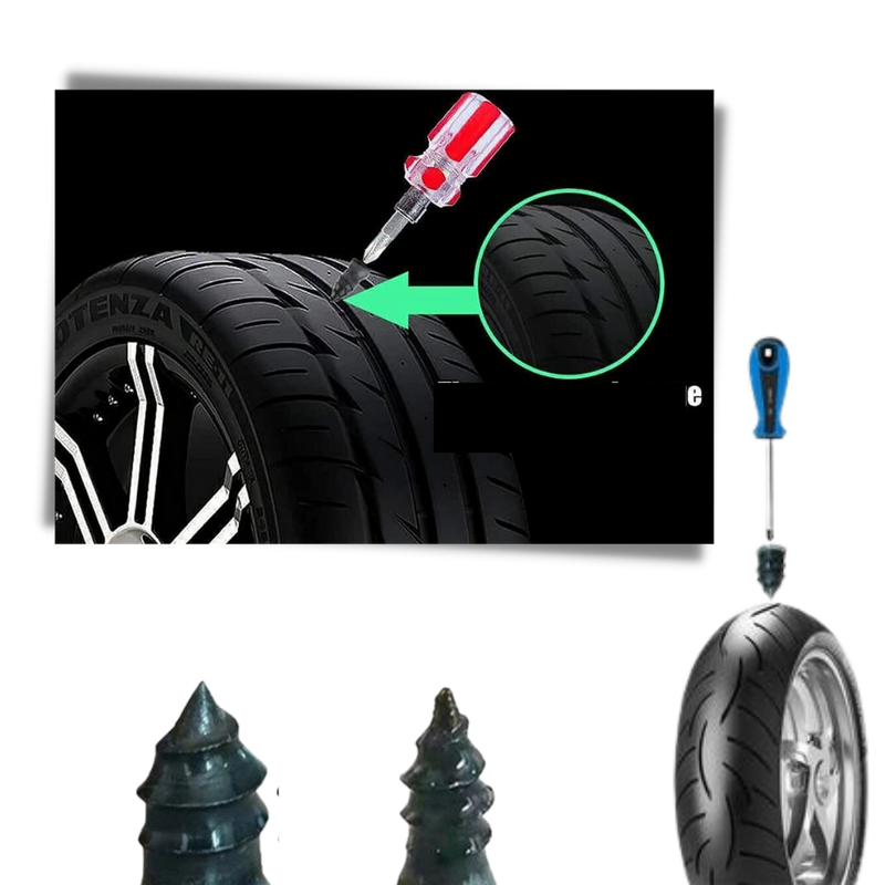 Rubber tire repair nails