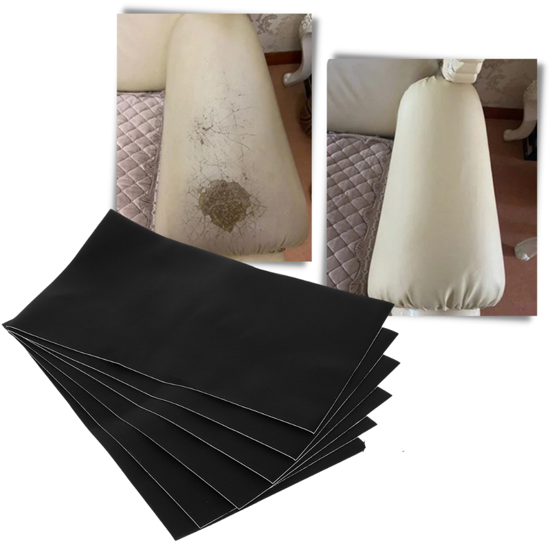 Self-adhesive leather repair patch