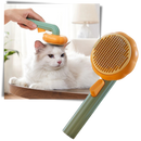Self-cleaning pumpkin pet brush
