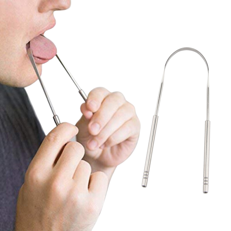Stainless steel tongue cleaner