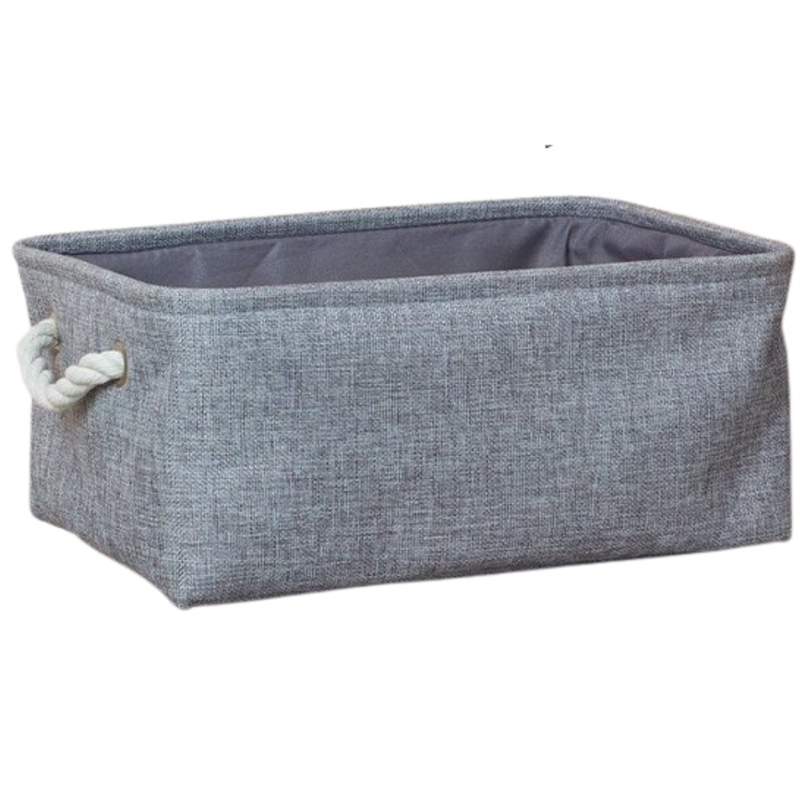 Stylish Linen Basket with Rope Handles