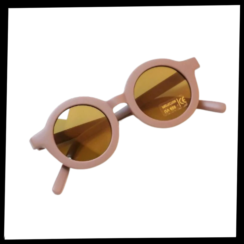 Vintage Round Kids Sunglasses for Ages 1 to 5
