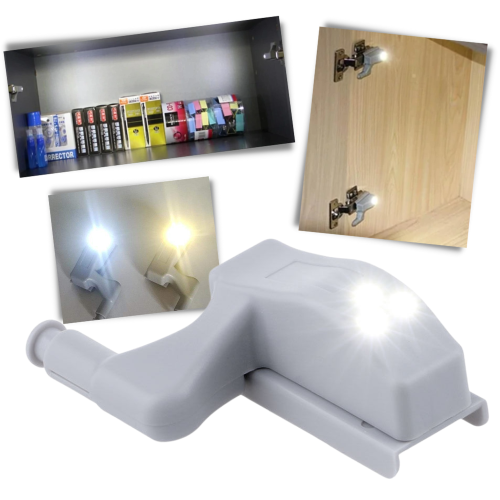 Pack of 3 Hinge LED Lights for Cabinet and Cupboard -