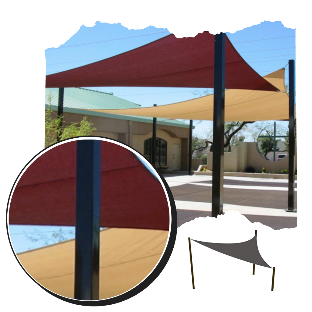 Water Resistant Triangle Sun Shade Sail