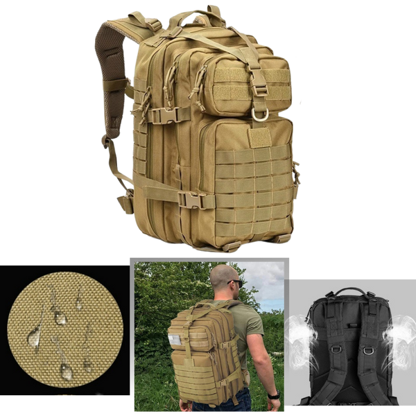 Waterproof and durable 50L camp backpack with breathable mesh - Ozerty