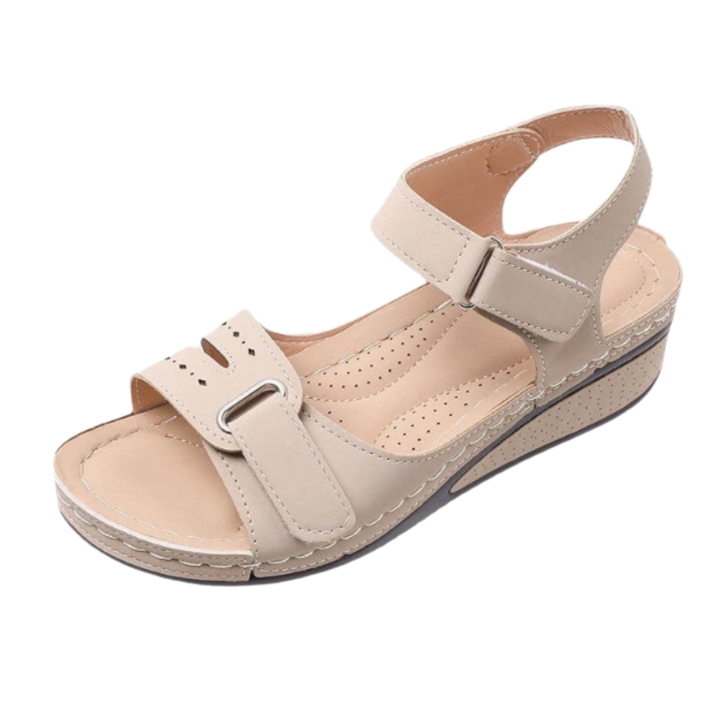 Arch Support Orthopedic Sandals for Women -Beige - Ozerty