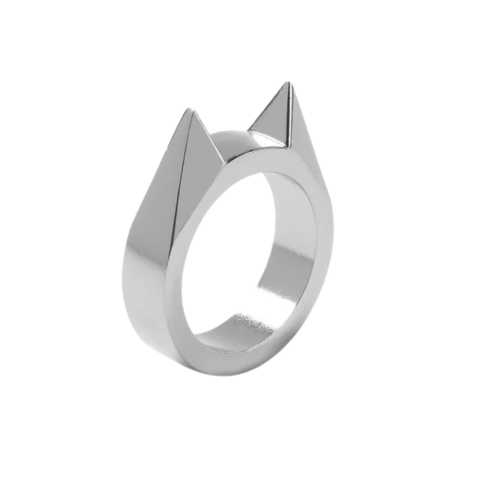 Chic Self-Defense Ring -Silver - Ozerty