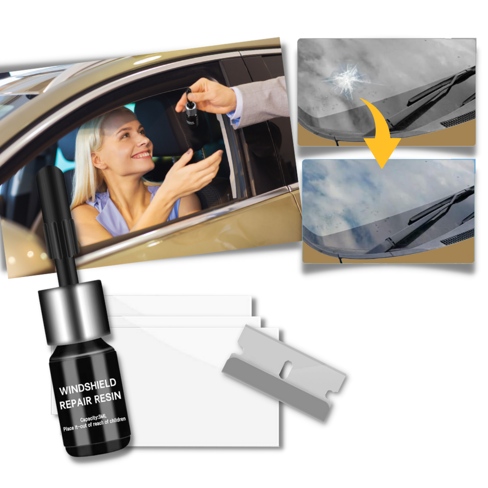 Cracked Glass Repair Fluid Kit - Ozerty, Windshield Glass Repair Kit - Ozerty