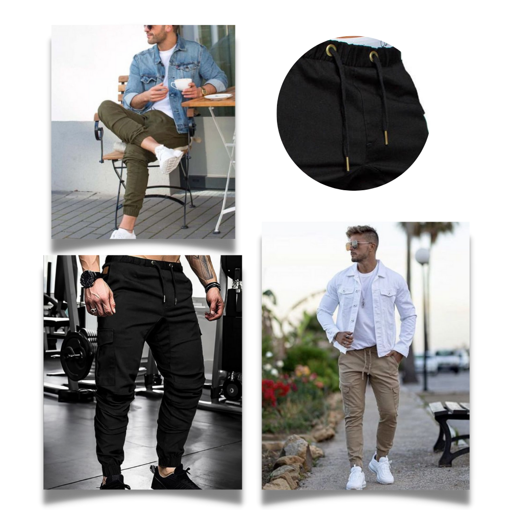 Men's Slim Fit Cargo Pants - Ozerty