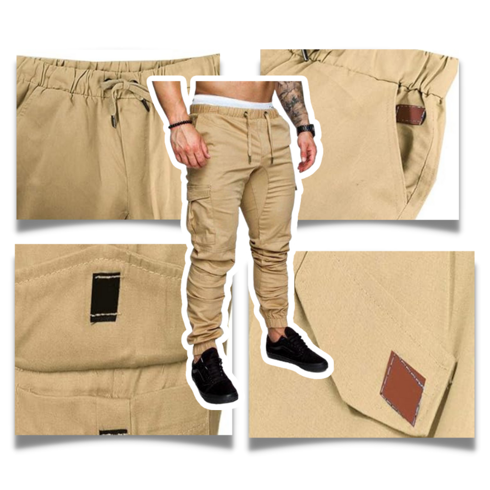 Men's Slim Fit Cargo Pants - Ozerty