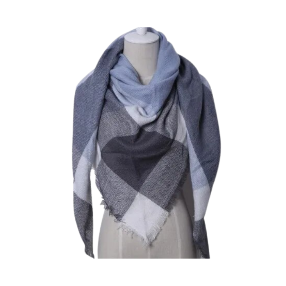 Plaid Cashmere Scarf Mohair feel -Copenhague - Ozerty