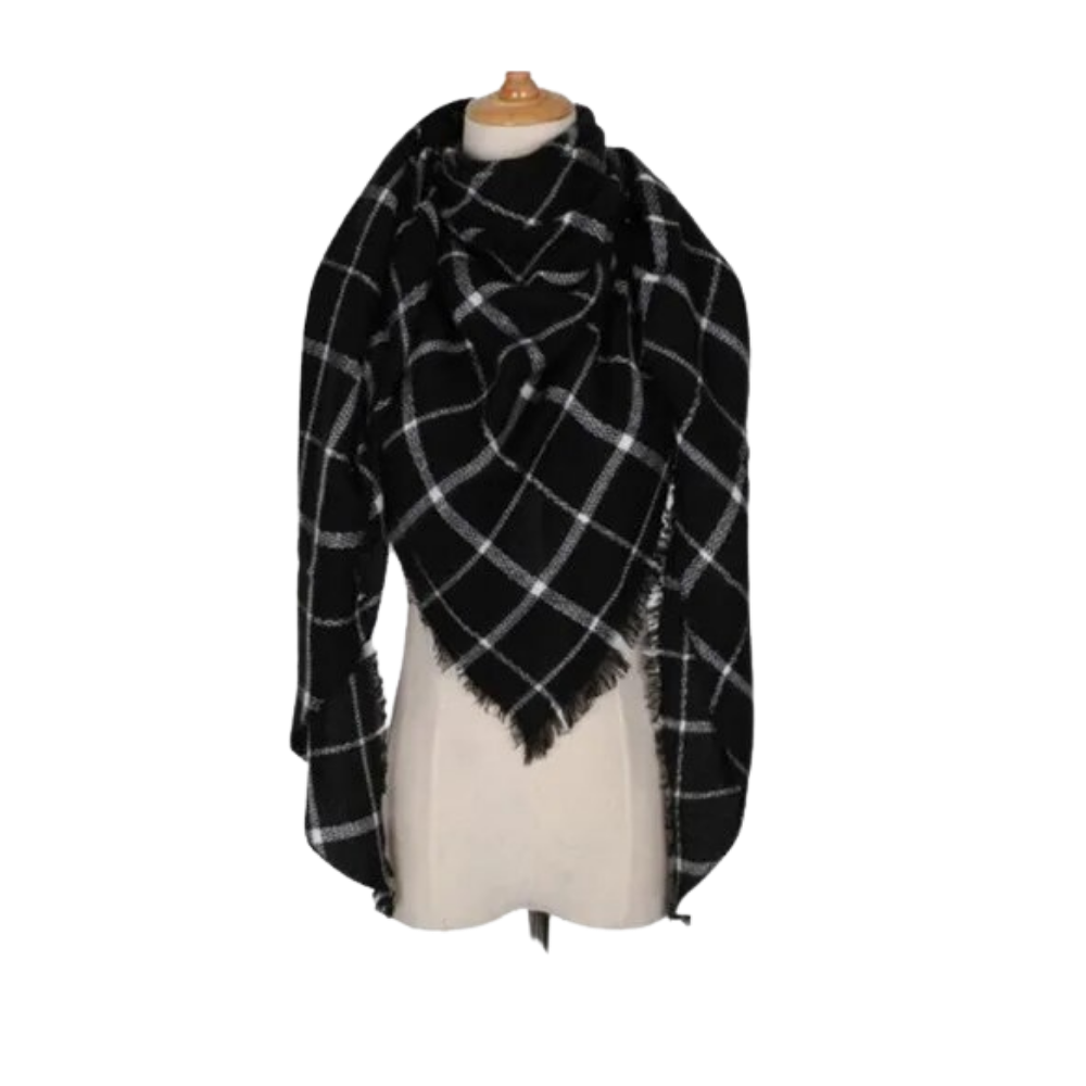 Plaid Cashmere Scarf Mohair feel -Stockholm - Ozerty