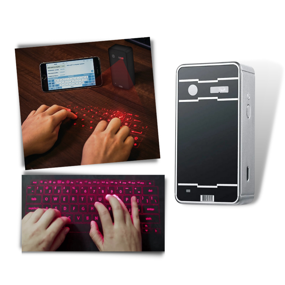 Portable holographic keyboard - Ozerty