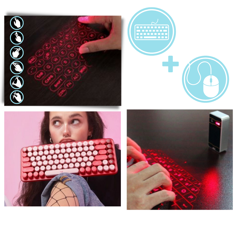 Portable holographic keyboard - Ozerty