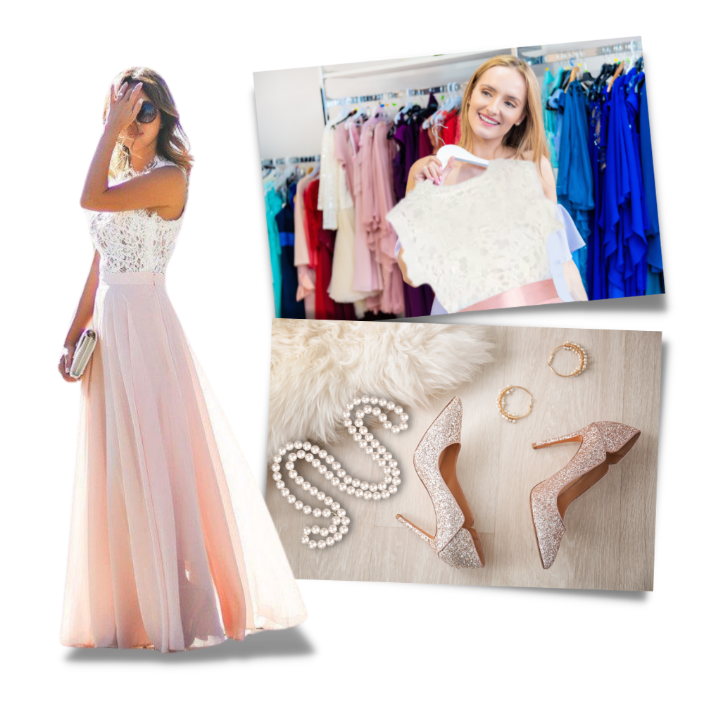 Prairie Chic Lace Chiffon Dress - Ozerty