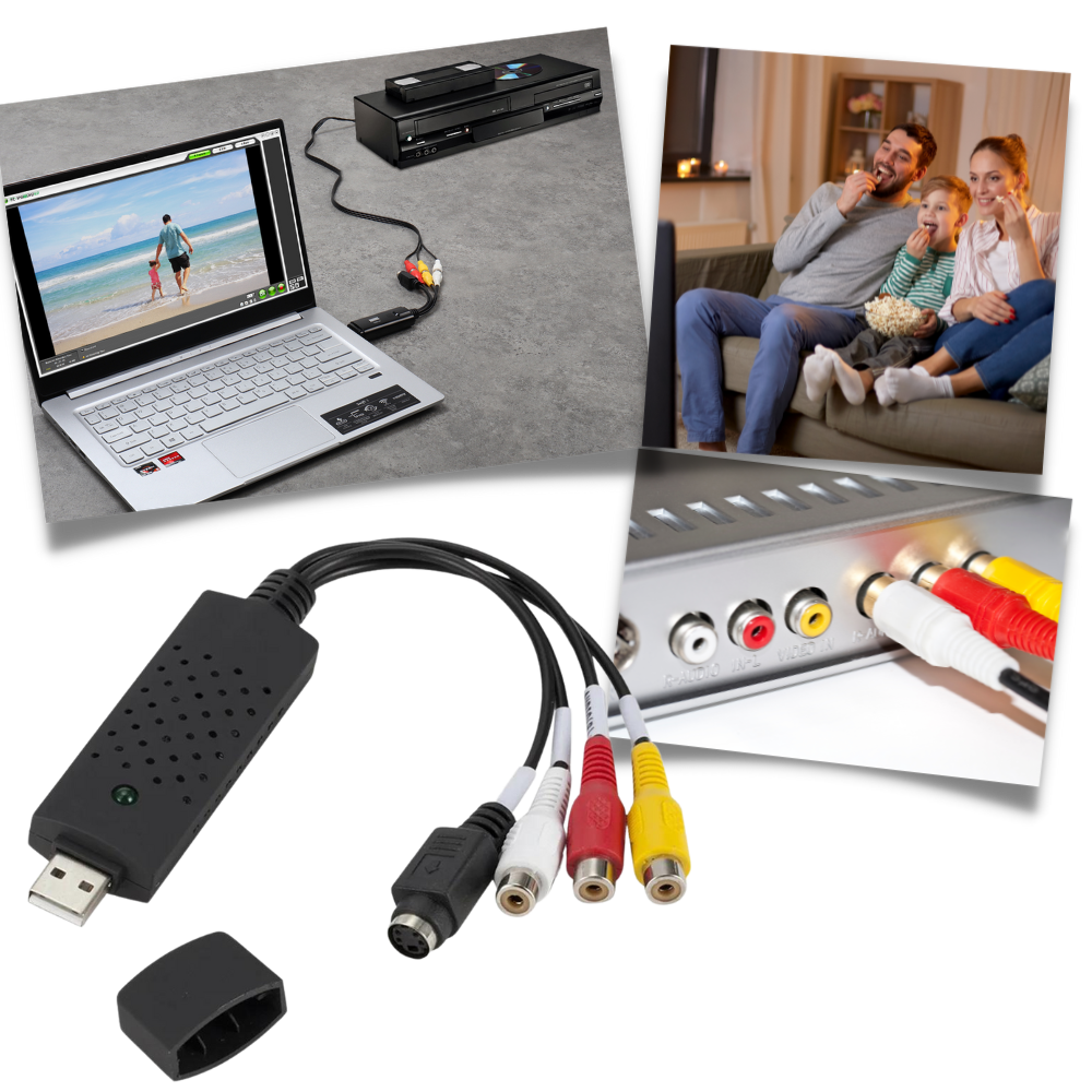 USB 2.0 Easier Cap Video TV DVD VHS DVR Capture Adapter - Ozerty