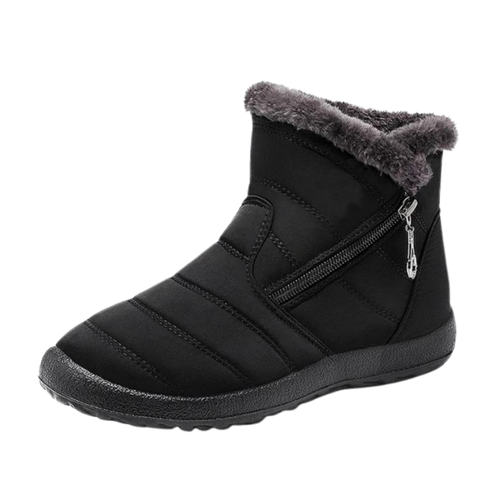 Women's Warm Waterproof Snow Boots -Black - Ozerty