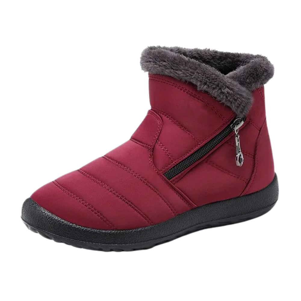 Women's Warm Waterproof Snow Boots -Red - Ozerty